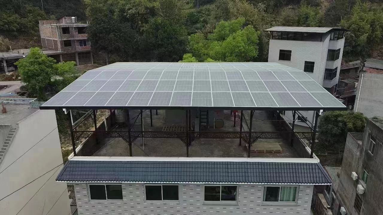 乐山15kw+10kwh自建别墅家庭光伏储能系统